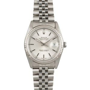 Used Rolex Datejust 16234 Silver Index Dial