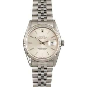 Pre Owned Rolex Datejust Silver Dial 16234