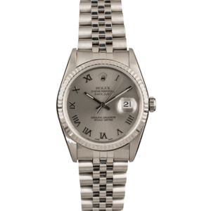 Pre-Owned Rolex Datejust 16234 Rhodium Dial