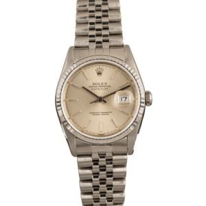 Pre-Owned 36mm Rolex Datejust 16234 Silver Dial