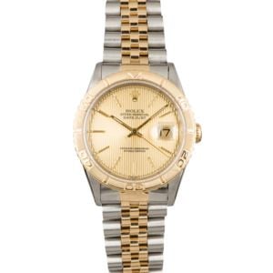 Rolex DateJust 16263 Champagne Tapestry Dial