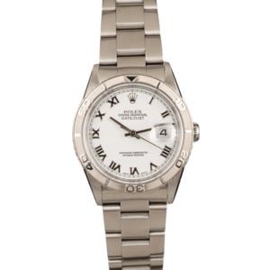 Used Rolex Steel Datejust 16264 White Thunderbird