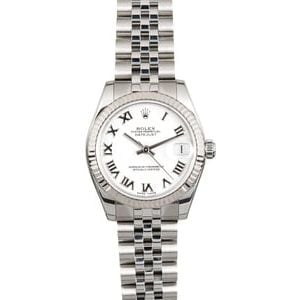 Used Rolex Datejust 178274 White Dial Mid-Size