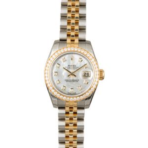 Unworn Rolex Datejust 179383 MOP Dial with Diamonds