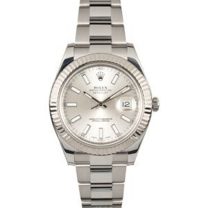 Rolex Datejust II 116334 Silver Luminous Dial