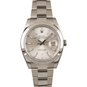 PreOwned Rolex Datejust 126300 Stainless Steel Oyster T