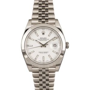 Rolex Datejust 41 Ref 126300 White Dial Jubilee Bracelet T