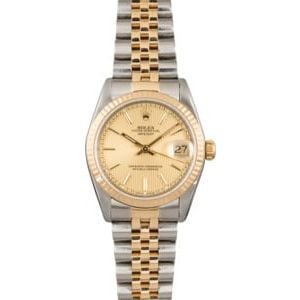 Rolex Datejust 68273 Champagne Tapestry Dial