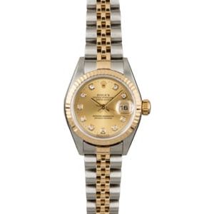 Rolex Datejust 79173 Two Tone Jubilee with Diamonds