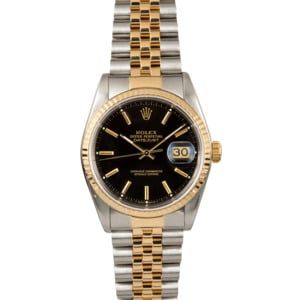 Rolex Datejust Black 16233 100% Authentic