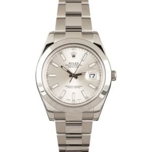 Pre-Owned Rolex 116300 Datejust II Silver Dial