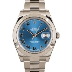 Rolex Datejust 41mm 116300 Blue Roman