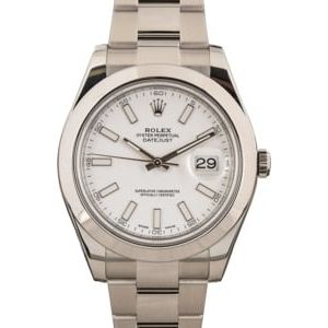 Pre-Owned Rolex Datejust II 116300 White Dial