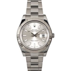 Silver Dial Rolex Datejust 116334 Steel Oyster