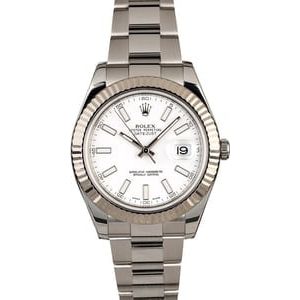 Used Rolex Datejust II Ref 116334 White Luminescent