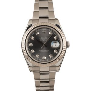 Used Rolex Datejust 116334 Slate Diamond Dial