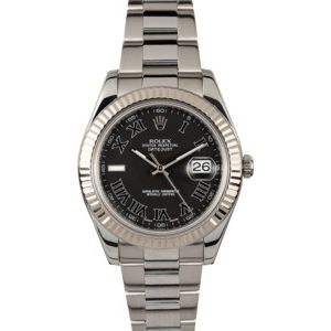 Rolex Datejust II 116334 Black Roman