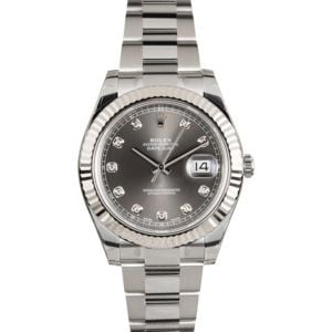 Rolex Datejust II 116334 Rhodium Diamond Dial