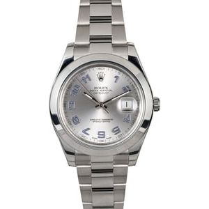 Rolex Datejust II Ref 116300 Silver Arabic