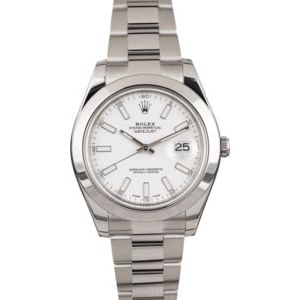 Pre Owned Rolex Datejust II Ref 116300 White