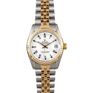 Rolex Mid-Size Datejust 68273 White Roman