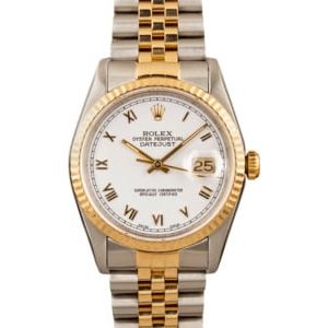 Rolex Datejust White 16233 100% Authentic