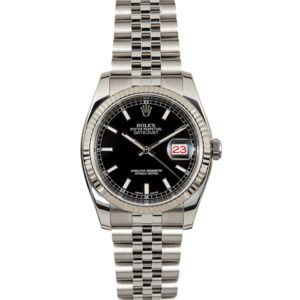 Rolex Black Datejust 116234 Jubilee