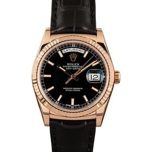 Rolex Day-Date 118135 Everose Gold w/ Leather