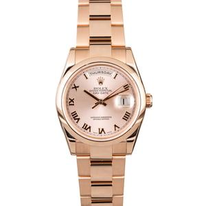 Rolex Day-Date 118205 Everose Gold Oyster Bracelet