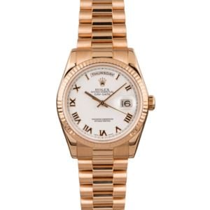 Pre-Owned Rolex President 118235 Everose Gold T