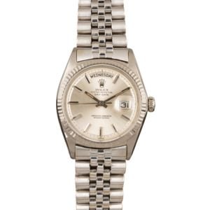 Pre-Owned Rolex Day Date 1803 Unpolished 18K White Gold