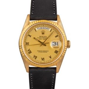 Rolex Day-Date 18038 Champagne Roman Dial