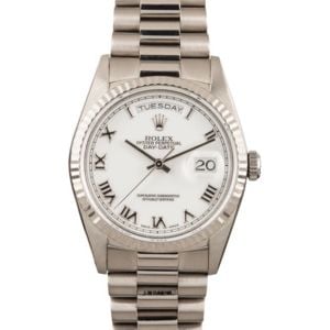 Rolex Day-Date 18239 White Gold President