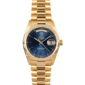 Rolex Day-Date Presidential 18038 Blue Dial