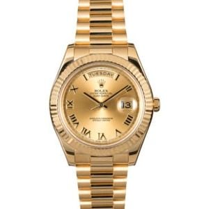 Rolex Day-Date 218238 Champagne Roman Dial