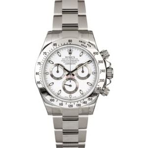 Factory Stickered Rolex Daytona 116520 Cosmograph White Dial