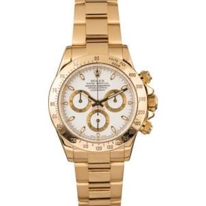 Pre Owned Rolex Daytona 116528 White Dial