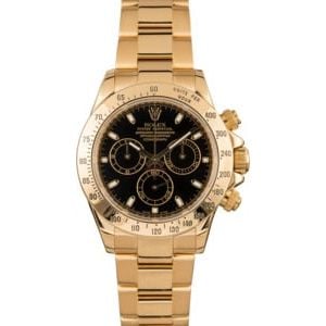 Pre-Owned Rolex Daytona 116528 Black Dial