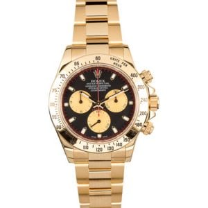 Rolex Daytona 18K Yellow Gold 116528 Black Dial