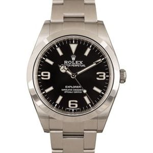 Mens Rolex Explorer 214270 Black Dial