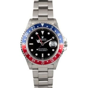 Rolex GMT II Pepsi Bezel 16710 Steel