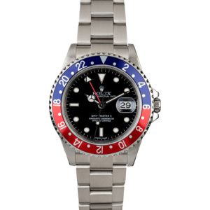 Rolex GMT-Master II Pepsi 16710 No Holes Watch