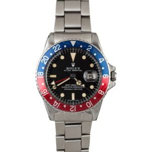 Vintage 1968 Rolex GMT-Master 1675 Pepsi with Mark I Dial