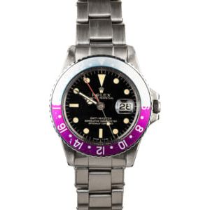 Vintage 1965 Rolex GMT-Master 1675 Fuchsia Bezel