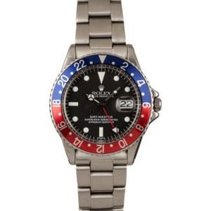 Vintage 1970 Rolex GMT-Master 1675 Pepsi Bezel Watch