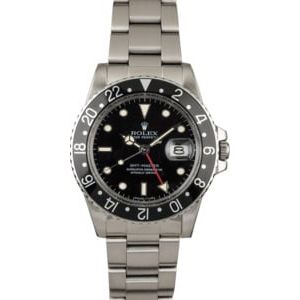 PreOwned Rolex GMT-Master 16750 Black Dial