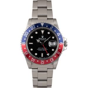 PreOwned Rolex GMT-Master 16750 'Pepsi' Bezel Insert