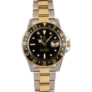 Vintage Rolex GMT-Master Model 16753 Black Dial