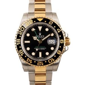 GMT Master II Rolex Steel and Gold 116713 Black