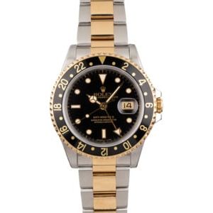 Pre Owned Black Dial Rolex GMT-Master II Ref 16713